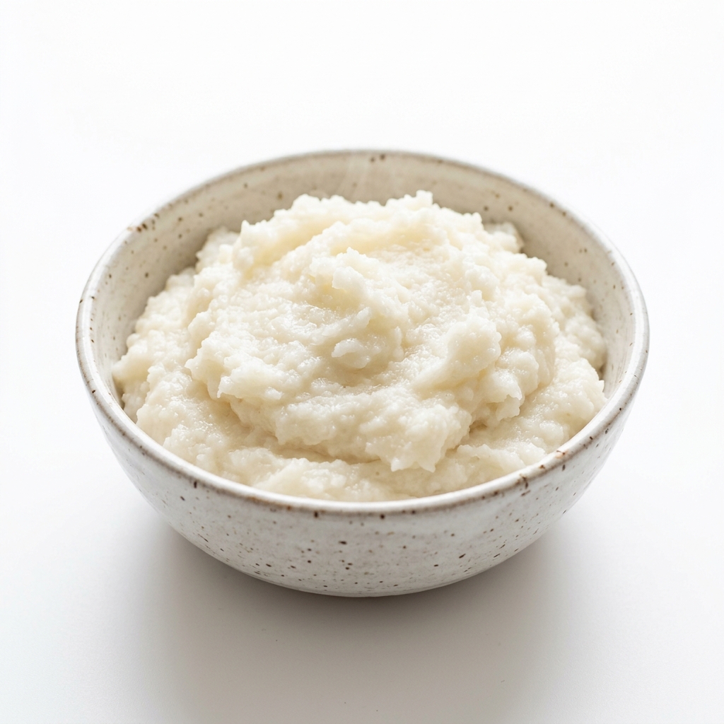 Fluffy traditional South African maize meal Pap (white porridge)